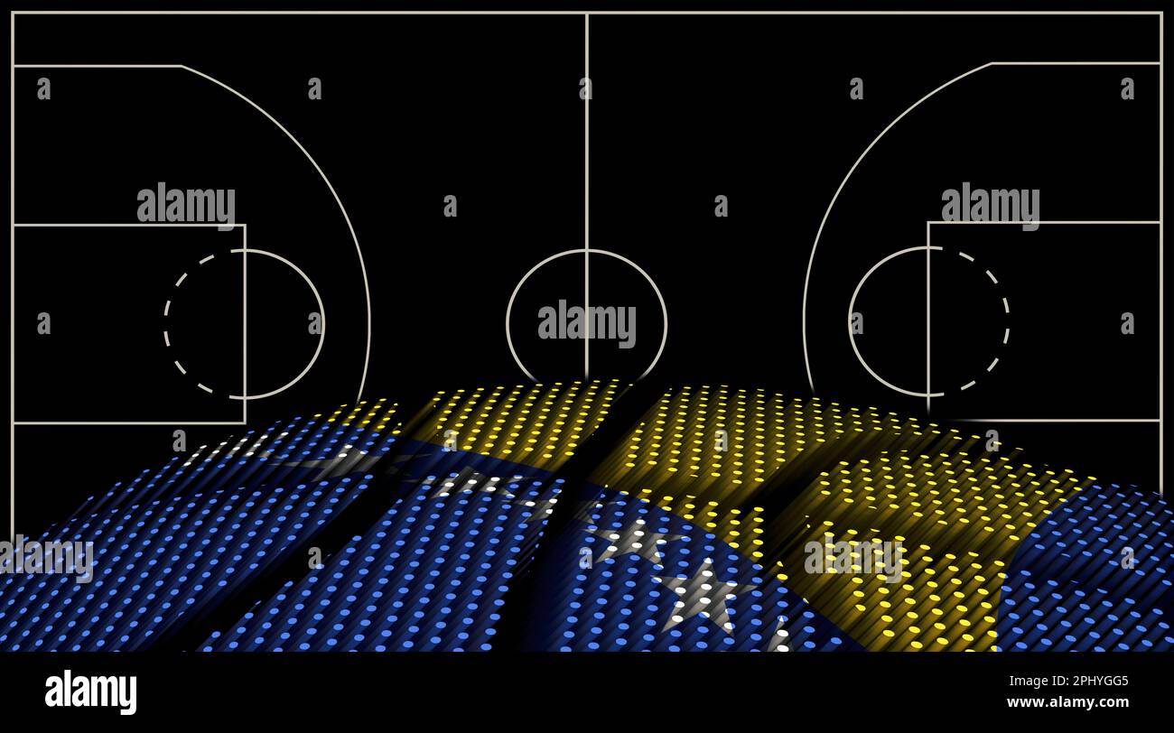 Bosnia and Herzegovina Basketball court background, Basketball Ball