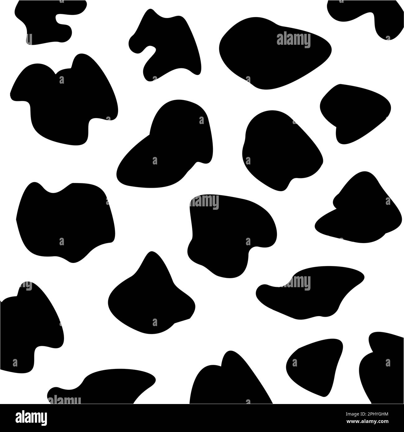 Abstract minimal cow skin seamless . Fashionable black and white vector