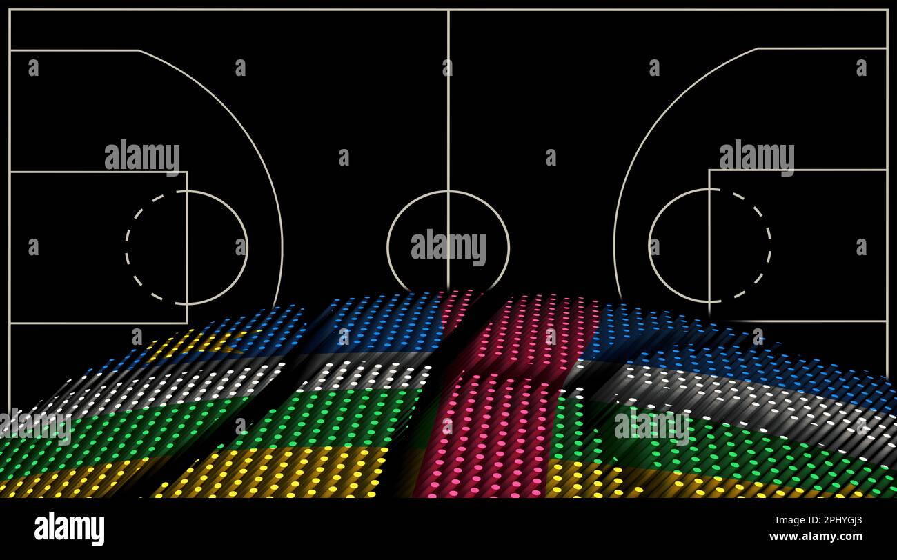 Central African Republic Basketball court background, Basketball Ball