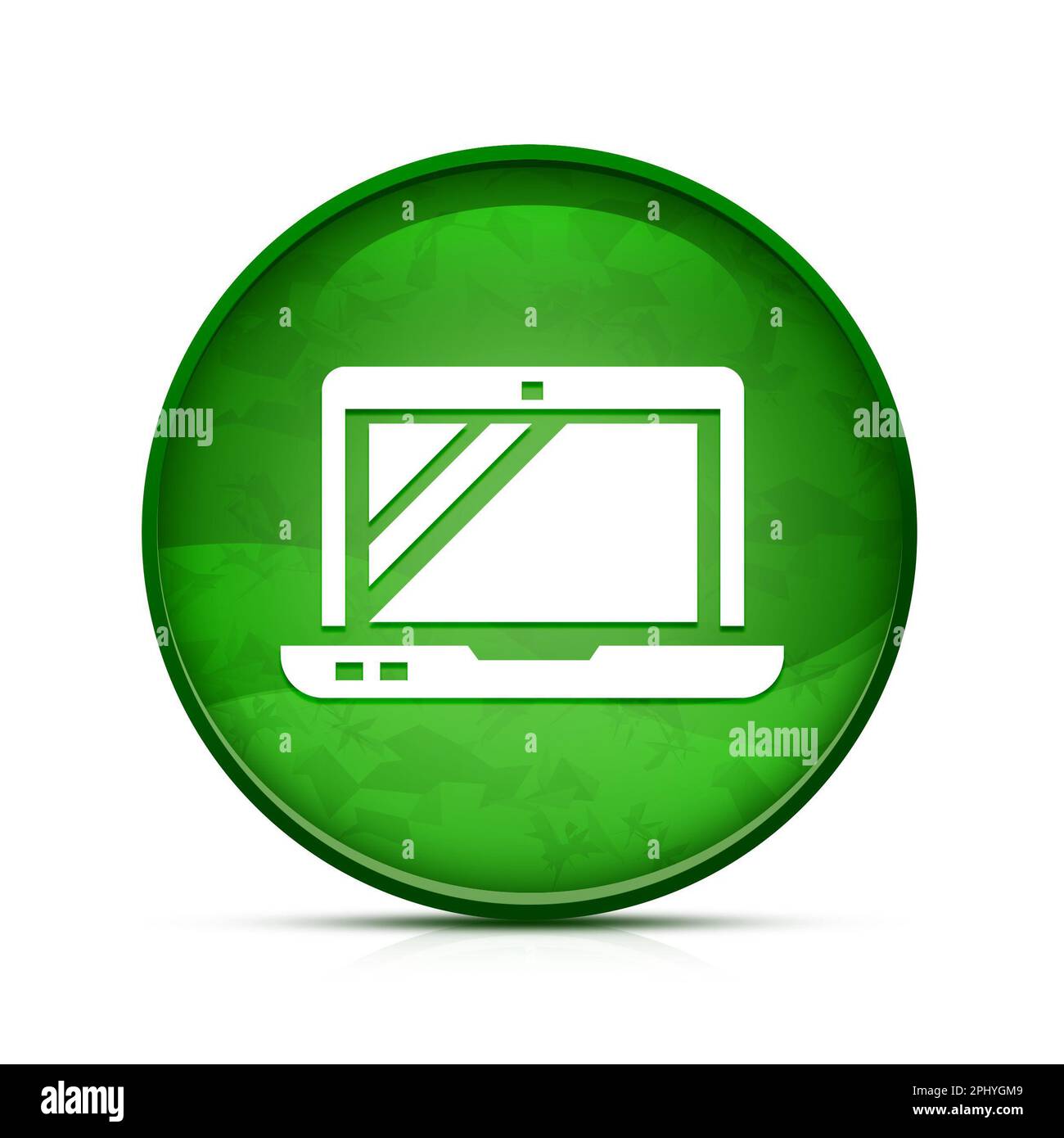 Technical skill icon on classy splash green round button Stock Photo