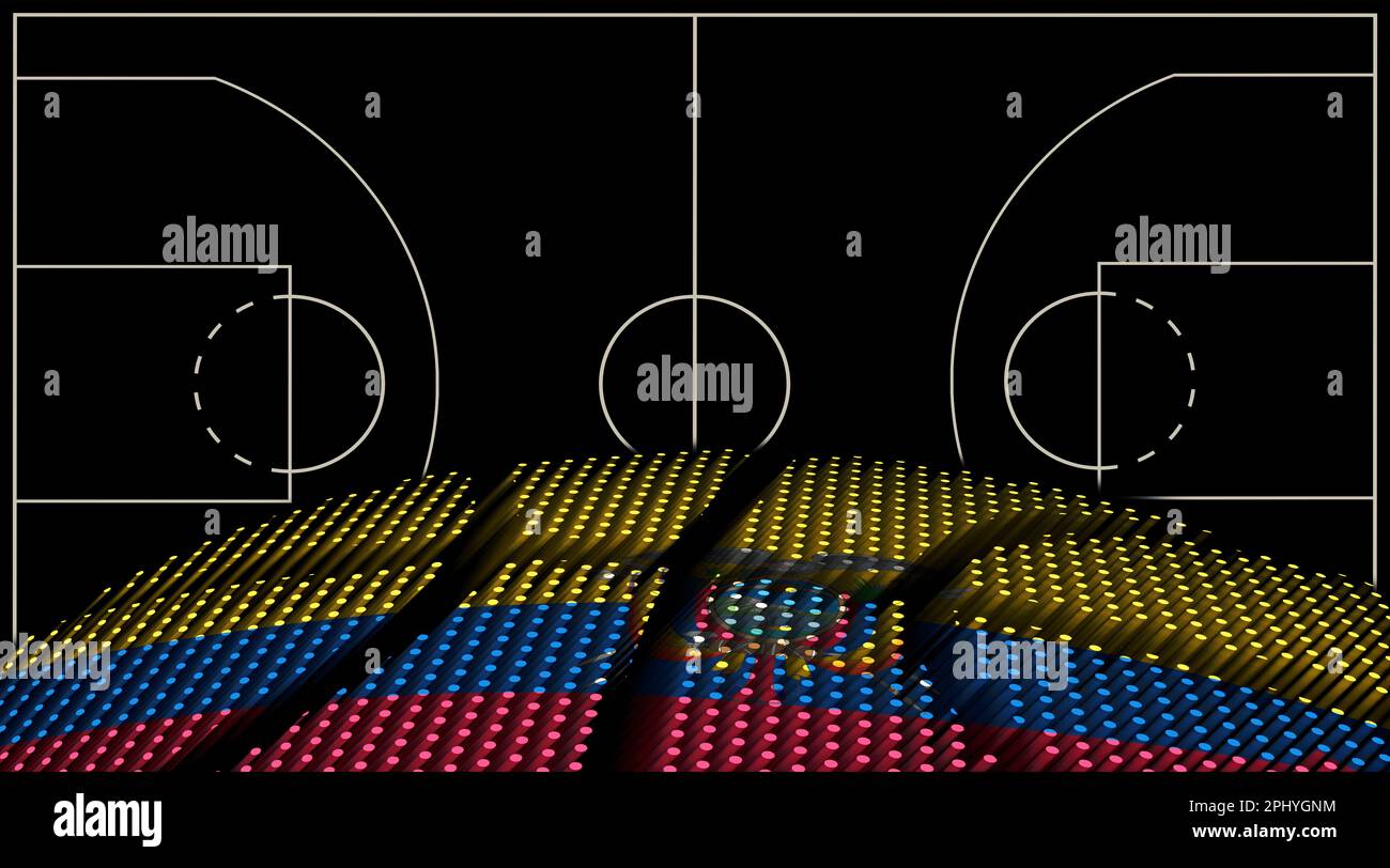 Ecuador Basketball court background, Basketball Ball, Black background