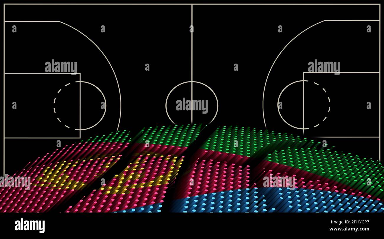Eritrea Basketball court background, Basketball Ball, Black background