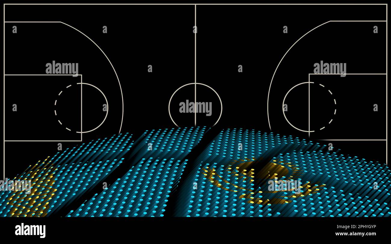 Kazakhstan Basketball court background, Basketball Ball, Black