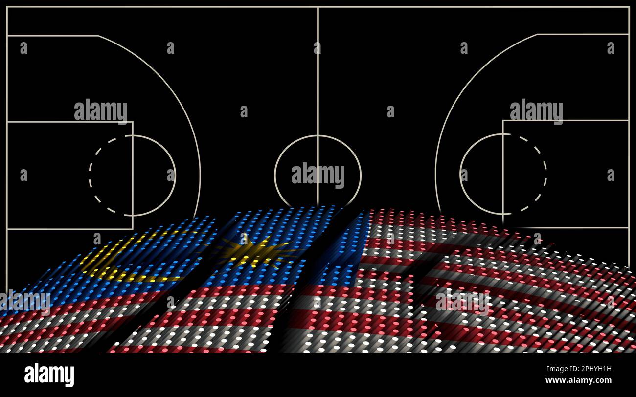 Malaysia Basketball court background, Basketball Ball, Black background