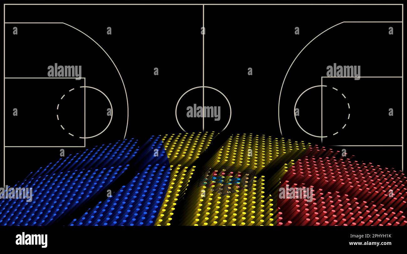Moldova Basketball court background, Basketball Ball, Black background