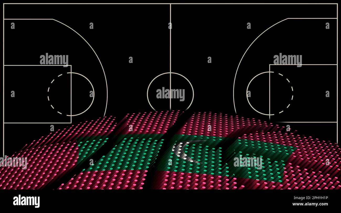 Maldives Basketball court background, Basketball Ball, Black background