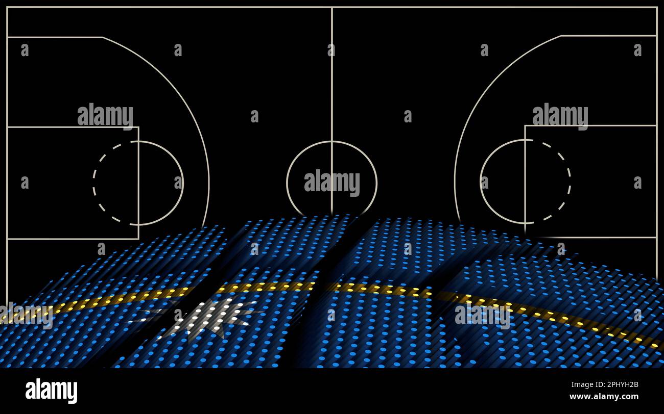 Nauru Basketball court background, Basketball Ball, Black background