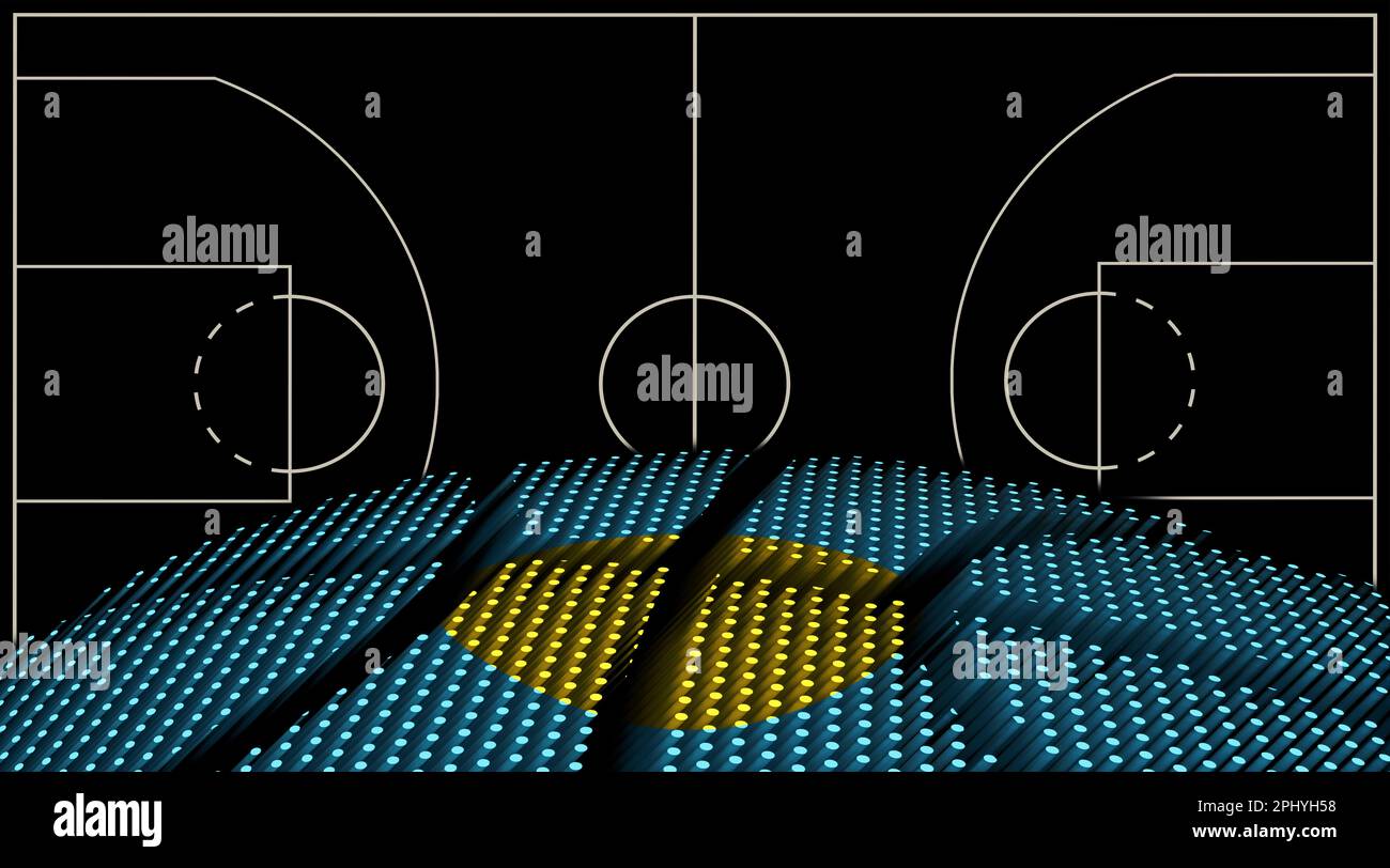 Palau Basketball court background, Basketball Ball, Black background