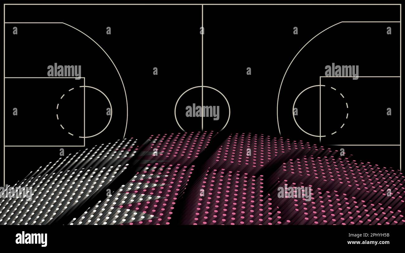 Qatar Basketball court background, Basketball Ball, Black background