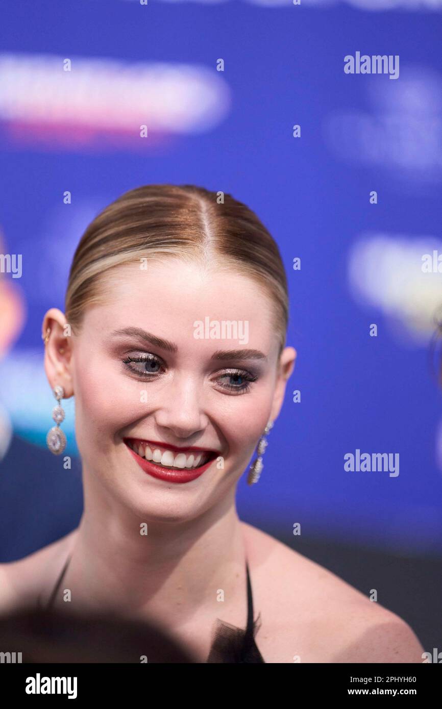 Virginia Gardner attends 'Beautiful Disaster' Premiere at Callao Cinema
