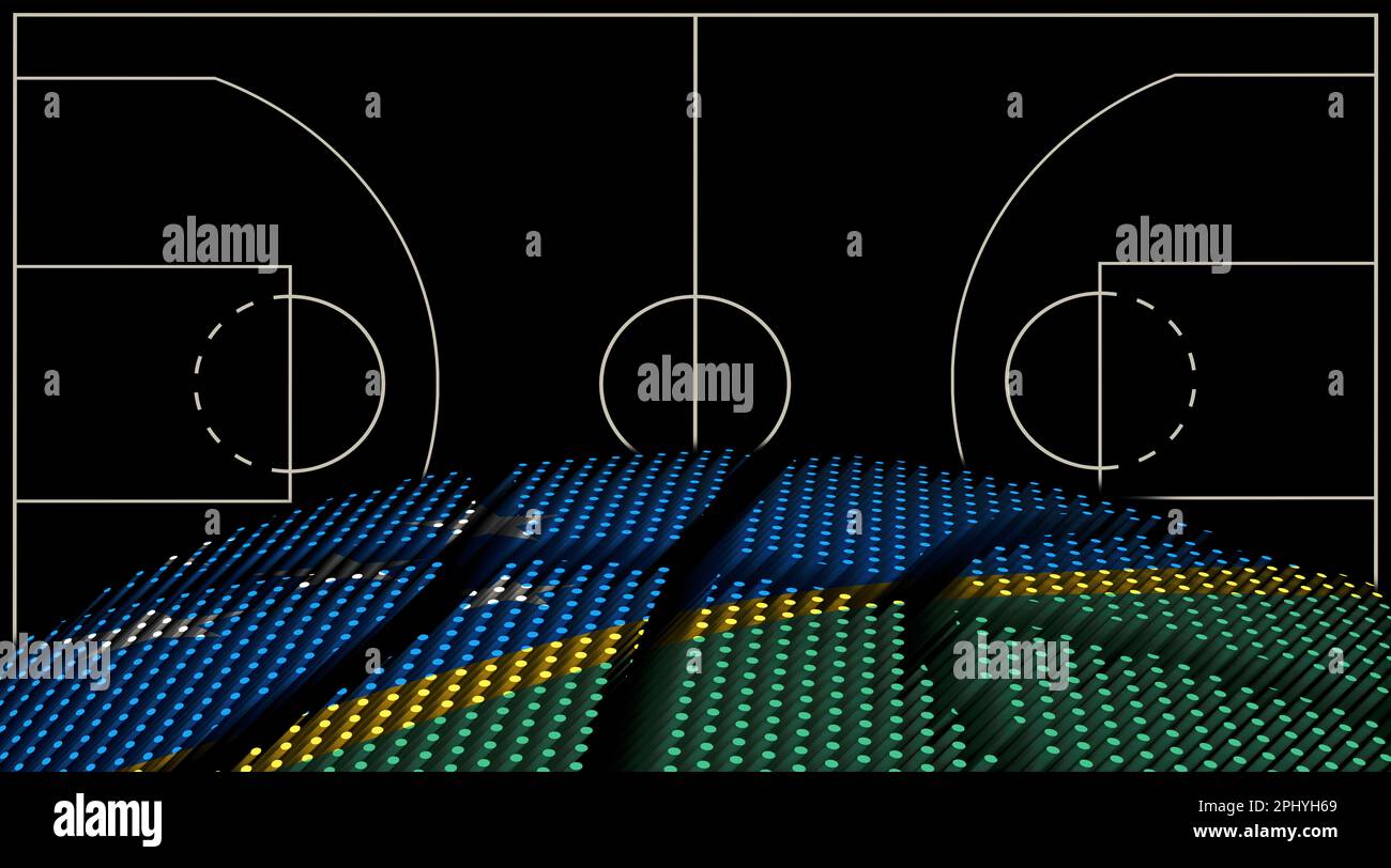 Solomon Islands Basketball court background, Basketball Ball, Black background Stock Photo Alamy