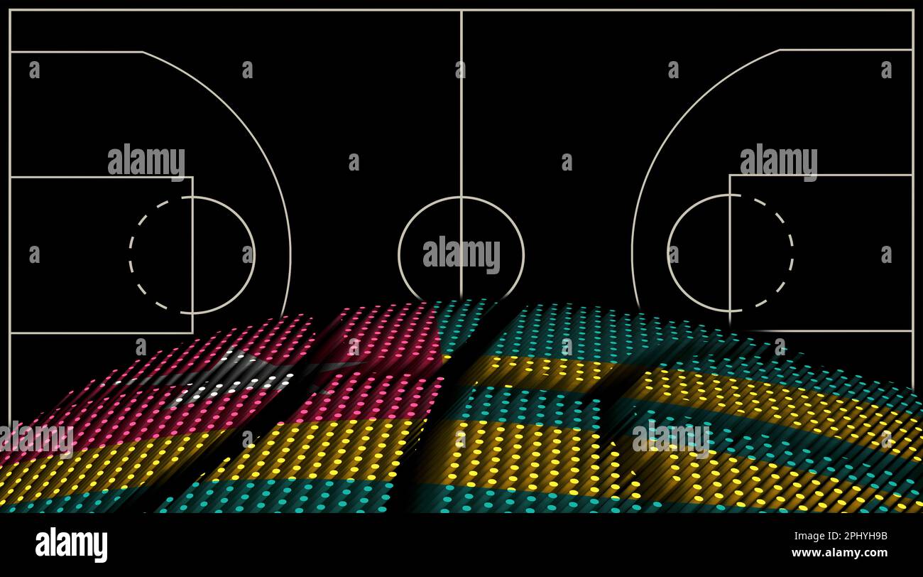 Togo Basketball court background, Basketball Ball, Black background