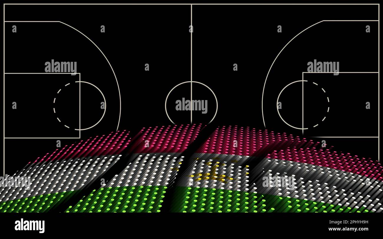 Tajikistan Basketball court background, Basketball Ball, Black