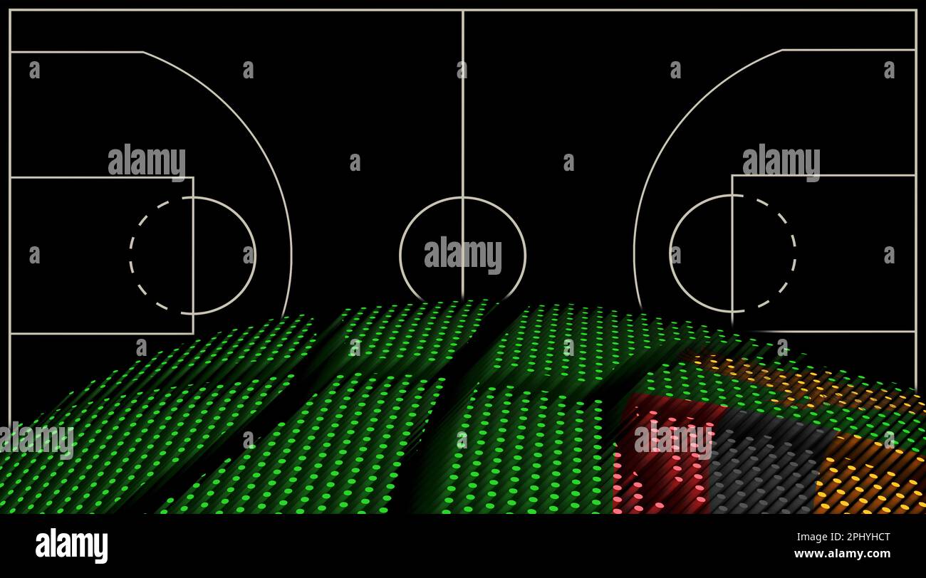 Zambia Basketball court background, Basketball Ball, Black background