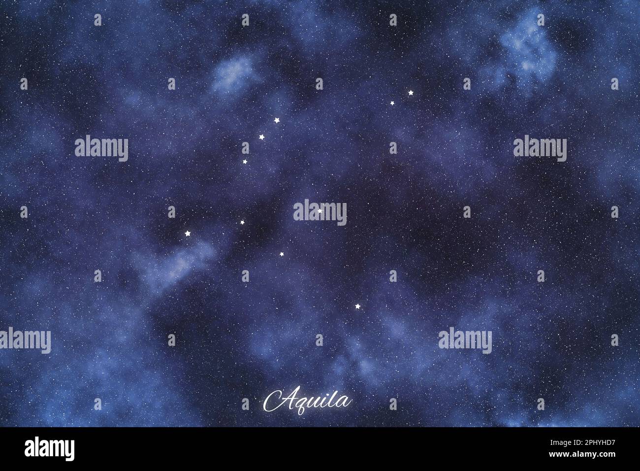 Aquila star constellation, Brightest Stars, Eagle constellation Stock