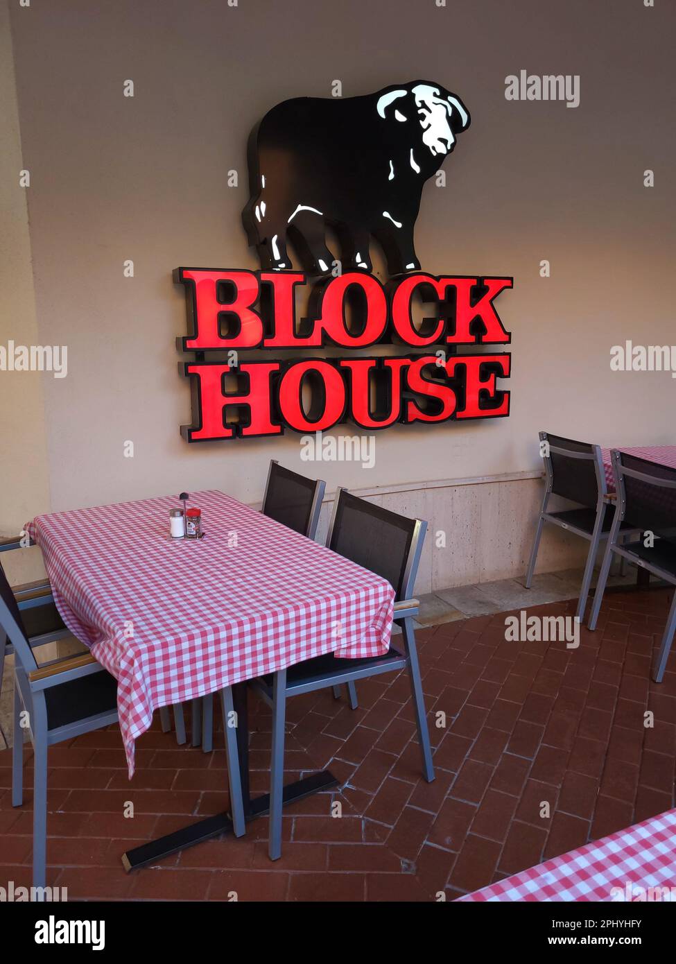 Block House Restaurant at Plaza Mayor, Málaga, Spain Stock Photo Alamy