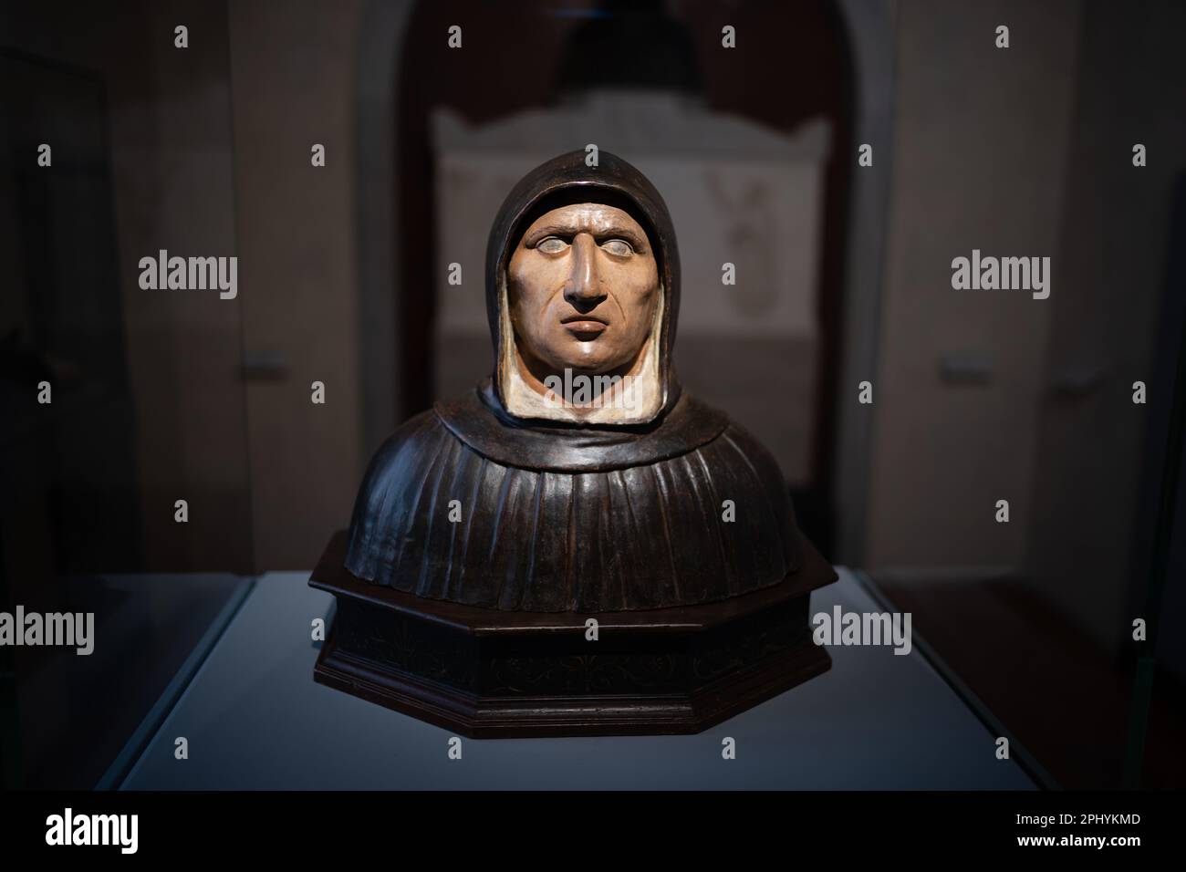 Bust of Savonarola by Fra Mattia, in Savonarol's cell in the Museo di