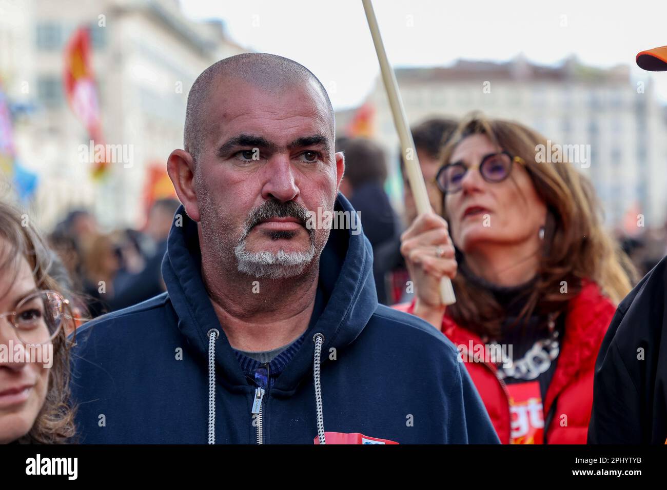 Dozens of CGT-affiliated workers took over the Samaritaine