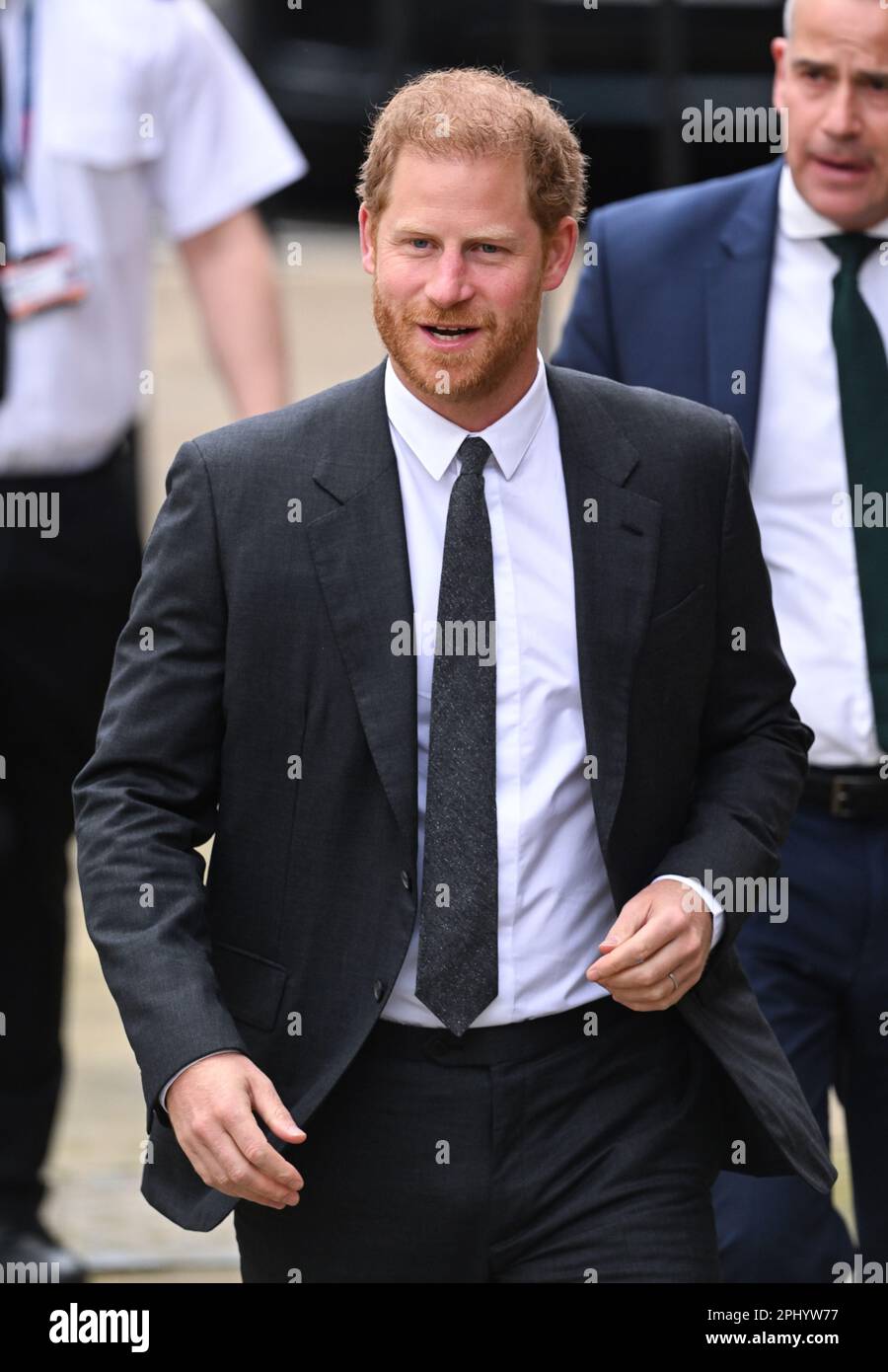 London, UK. 30th Mar, 2023. London, UK. March 30th, 2023. The Duke of Sussex arriving at the Royal Courts Of Justice, central London, ahead of a hearing claim over allegations of unlawful information gathering brought against Associated Newspapers Limited (ANL) by seven people - the Duke of Sussex, Baroness Doreen Lawrence, Sir Elton John, David Furnish, Liz Hurley, Sadie Frost and Sir Simon Hughes. Credit: Doug Peters/Alamy Live News Stock Photo