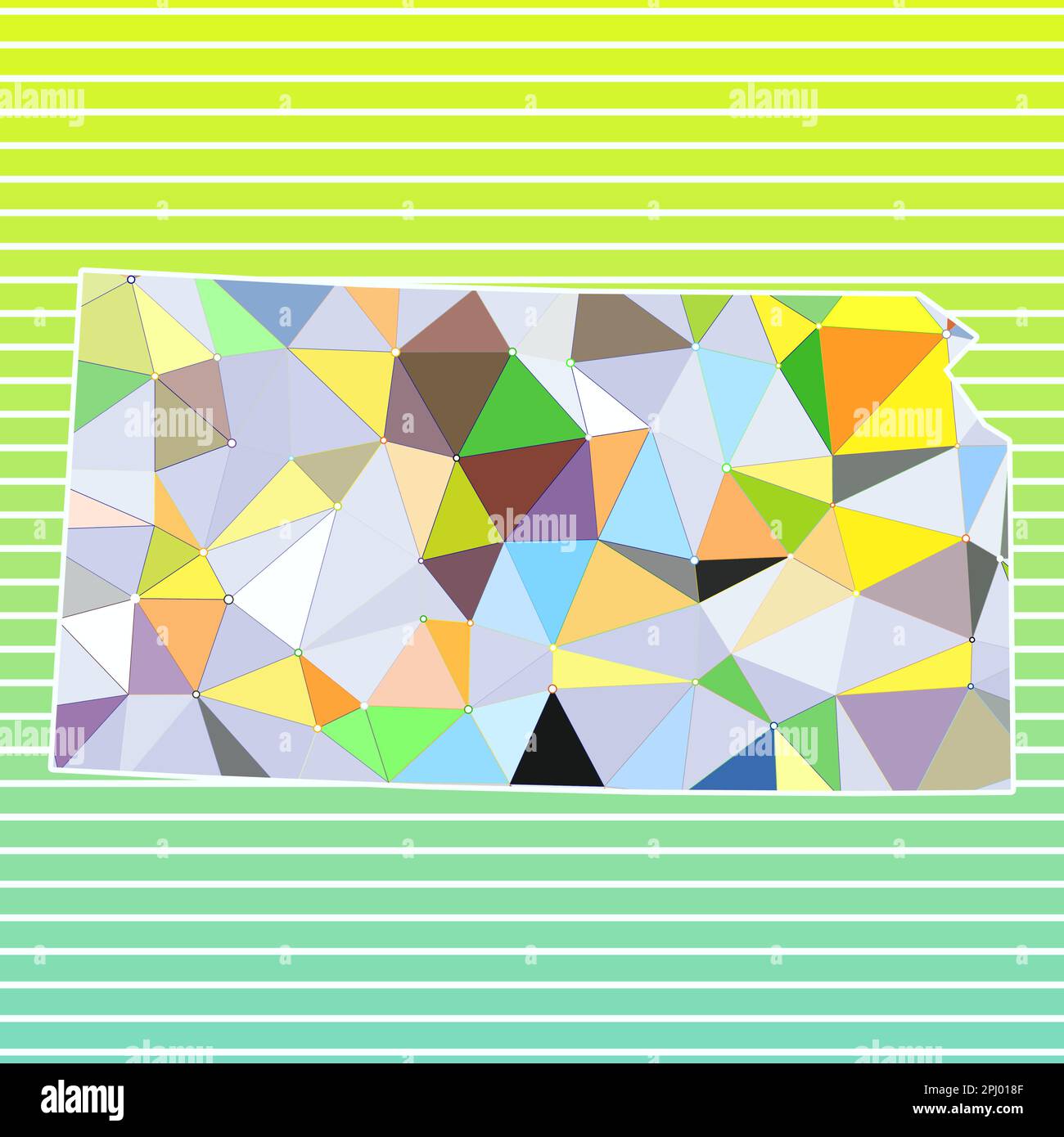 Kansas vector illustration. Kansas design on gradient stripes ...