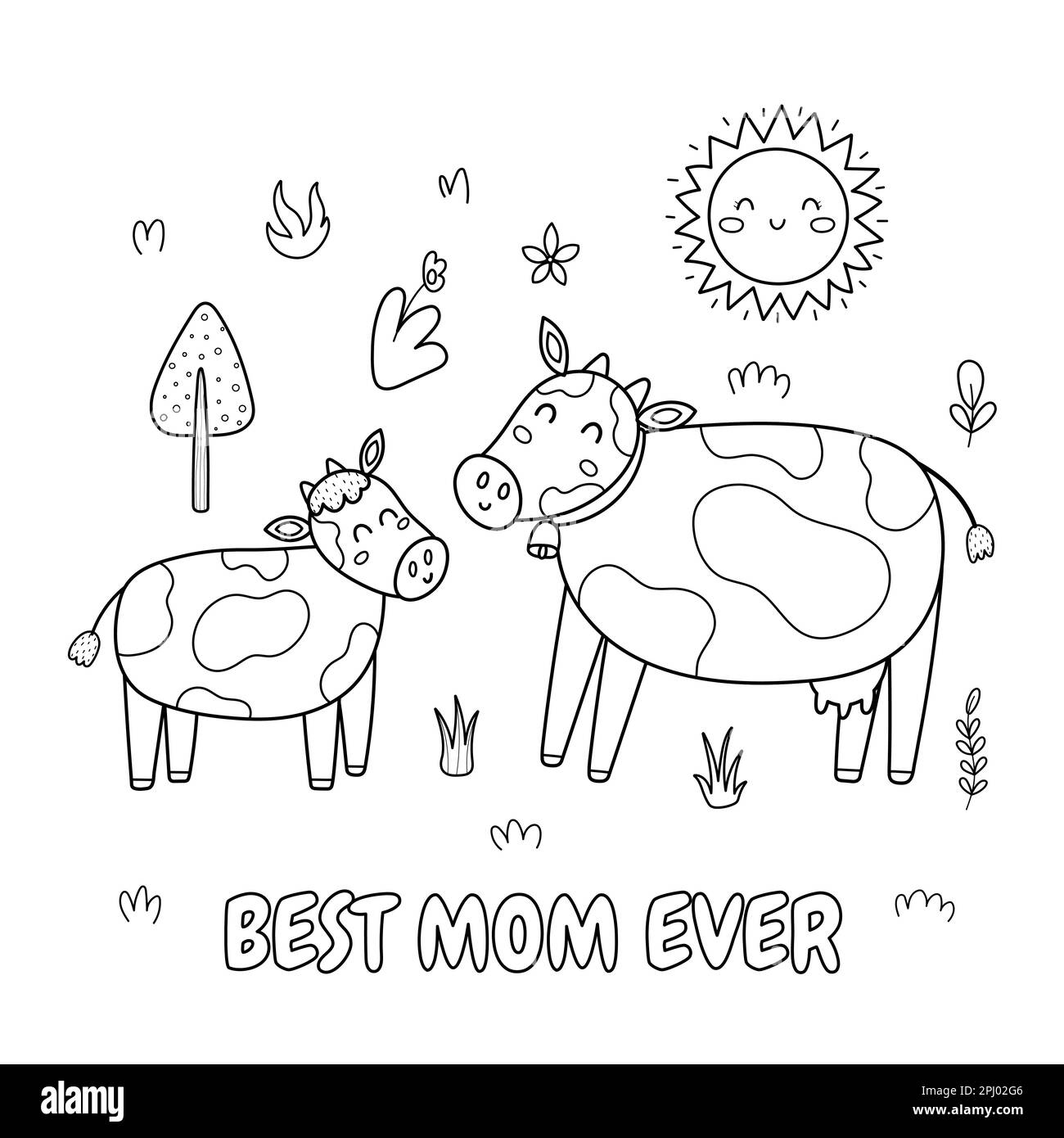 Premium Vector  A black and white poster with the words best mama ever.