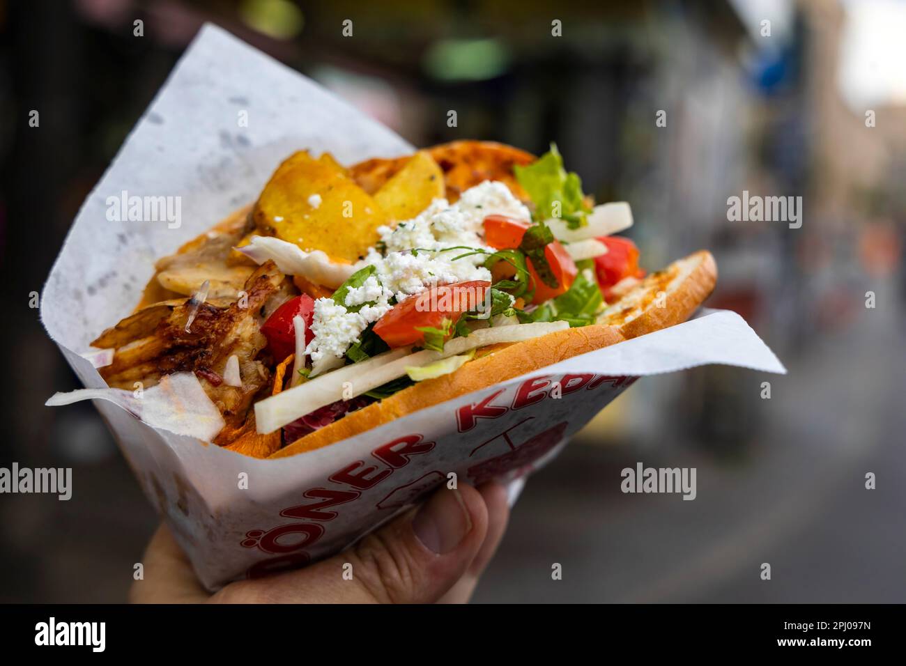 Doener Kebab, Fast Food, Imbiss, Berlin, Germany Stock Photo