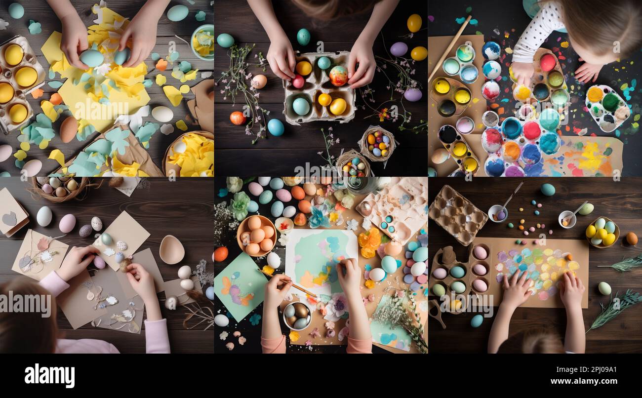 Easter all around the world kids making arts and crafts with eggs