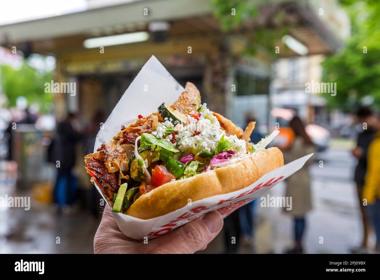 Doener Kebab, Fast Food, Imbiss, Berlin, Germany Stock Photo