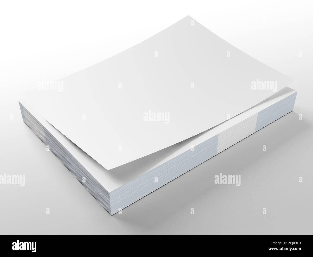 A4 Paper 3D Rendering on Isolated Background Stock Photo - Alamy