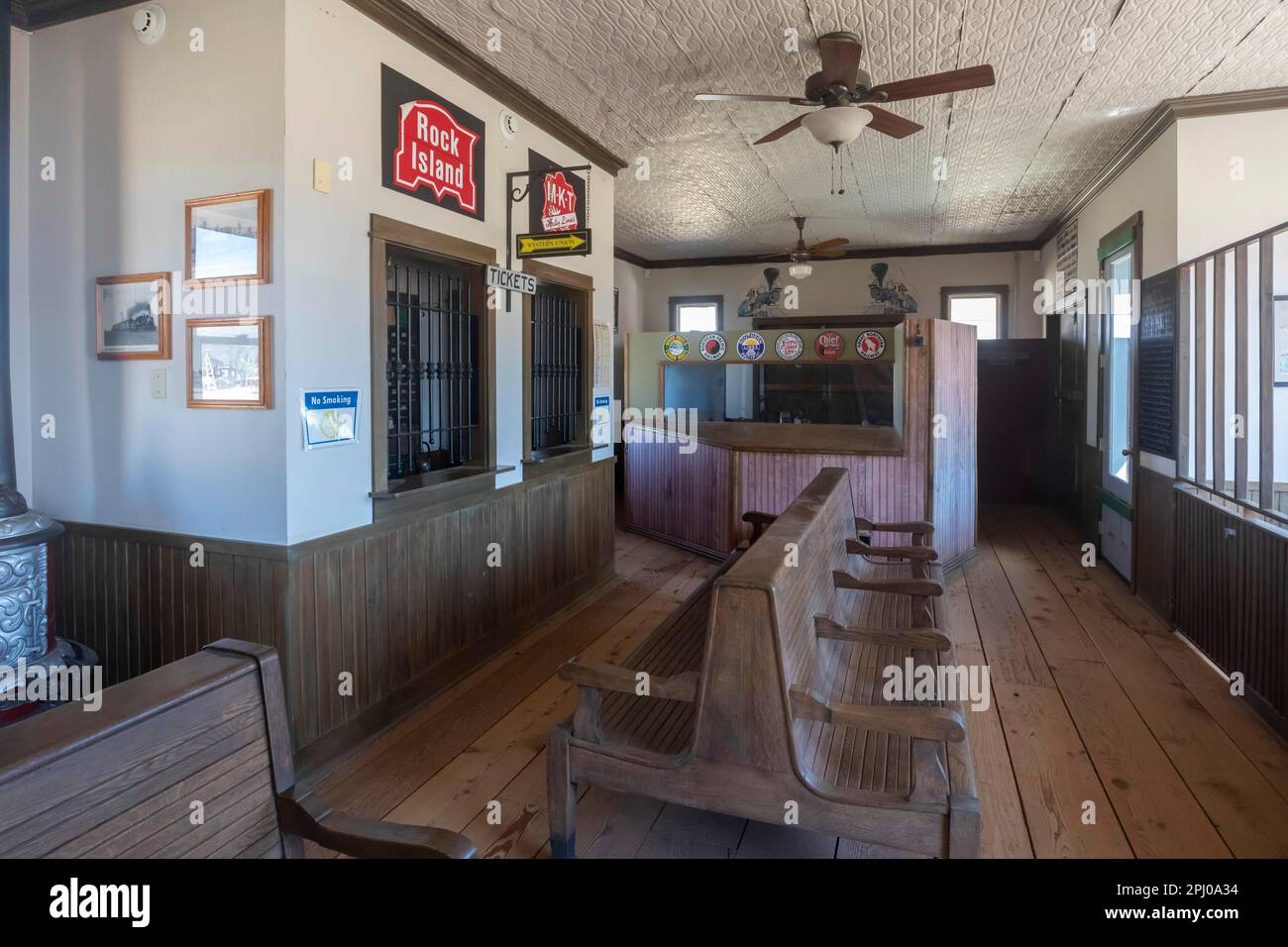 Elk City, Oklahoma, The railroad depot at the National Route 66 Museum