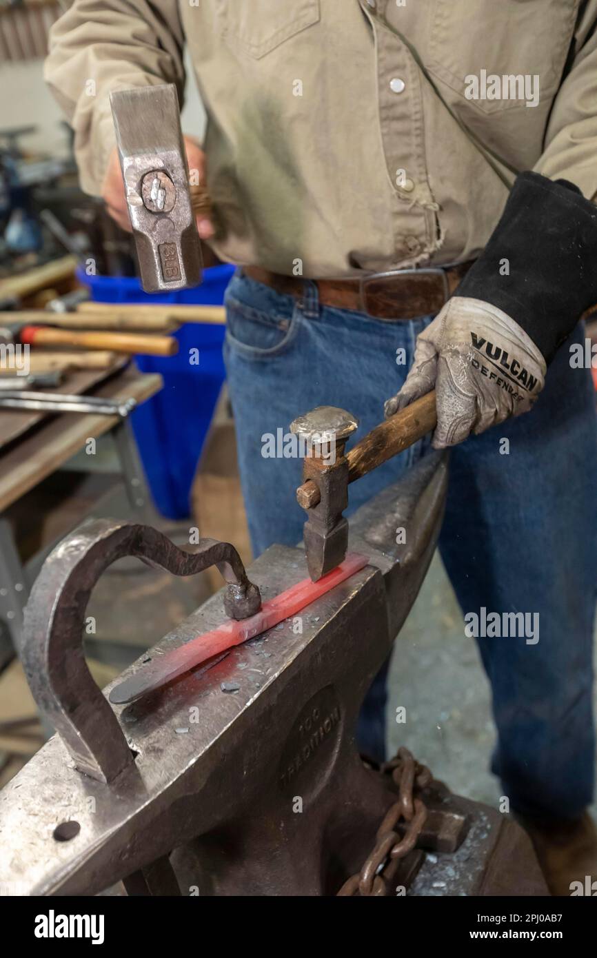 Colorado Springs, Colorado, Blacksmith Fred Martin creates garden tools