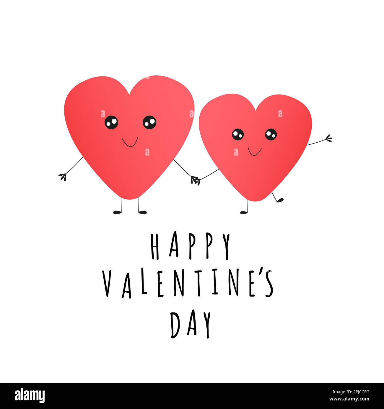 Happy Valentine's Day Envelope with Paper Hearts Flying Away. Vector ...