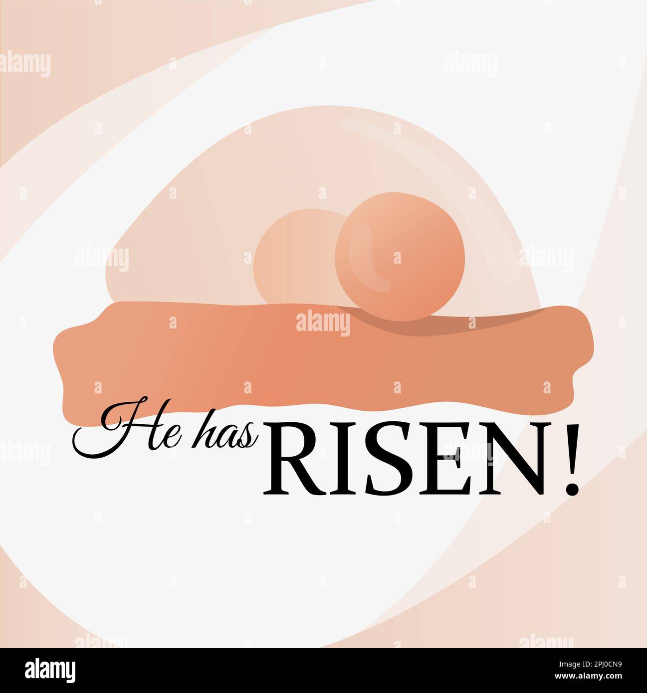 He is not here He is Risen typography quote with Calvary and caves on