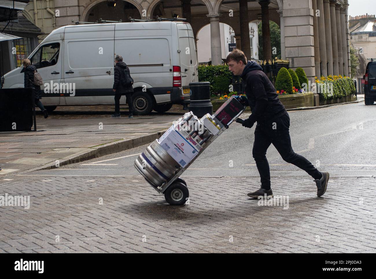 Windsor, Berkshire, UK. 30th March, 2023. A beer delivery in Windsor