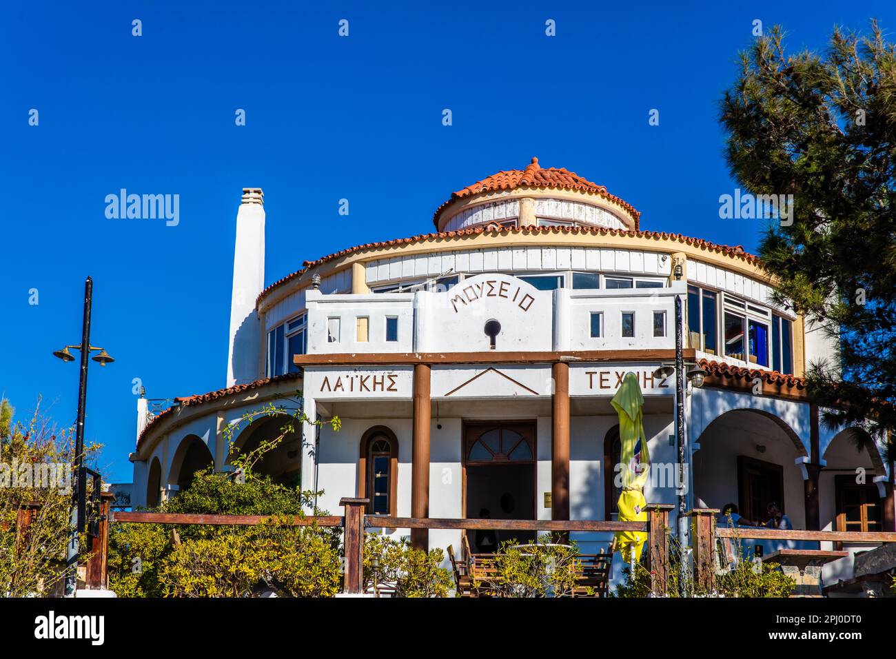 Museum of local history with traditional clothing, household objects and tools, Kritinia, Rhodes, Greece Stock Photo