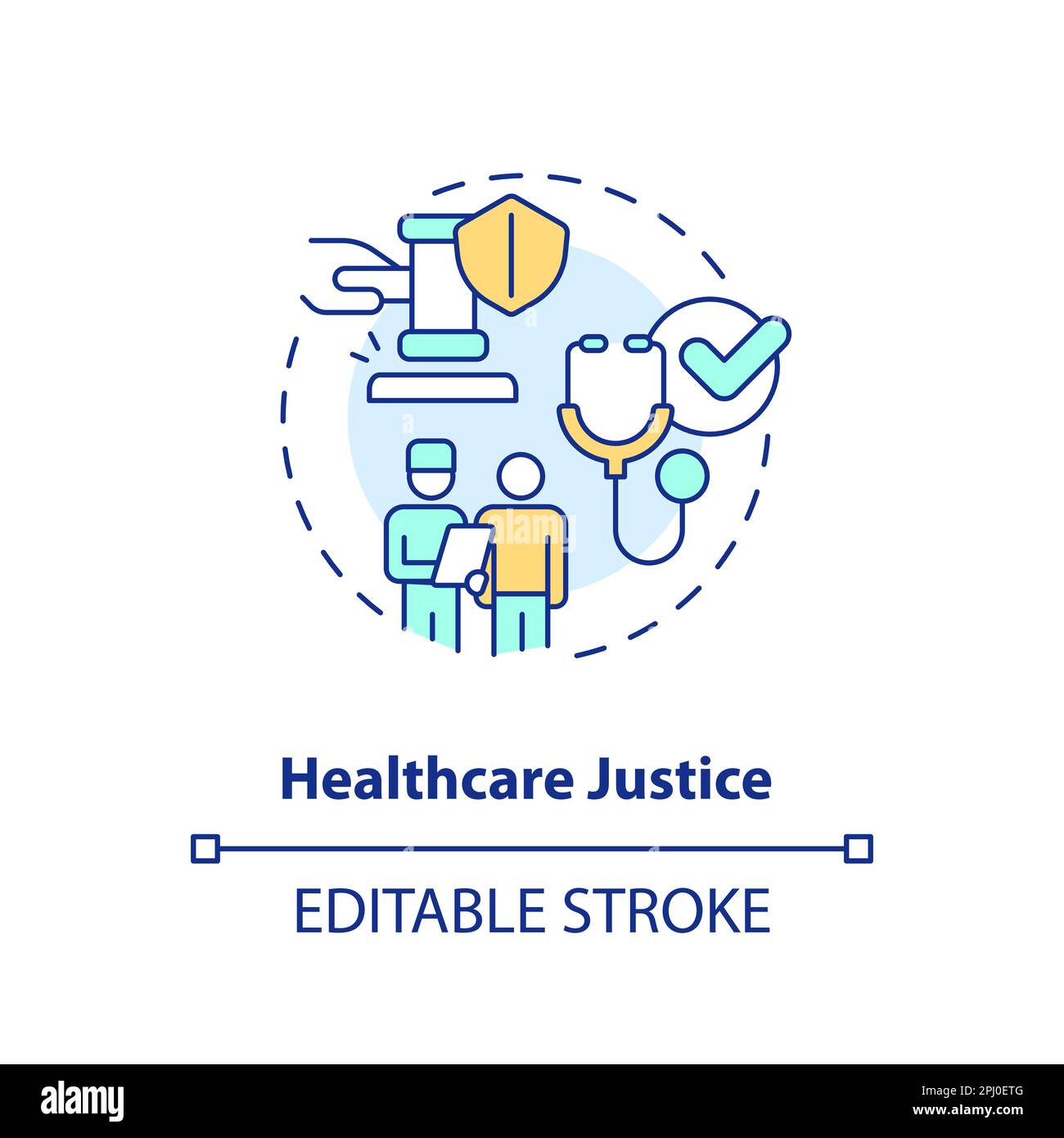 Healthcare justice concept icon Stock Vector Image & Art Alamy