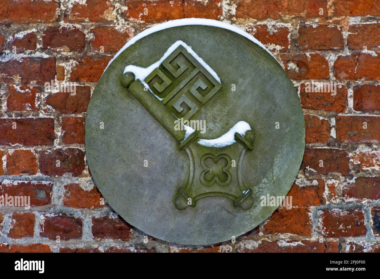Bremen key on a wall of Haus Blomendal, Bremen Blumenthal, Germany Stock Photo