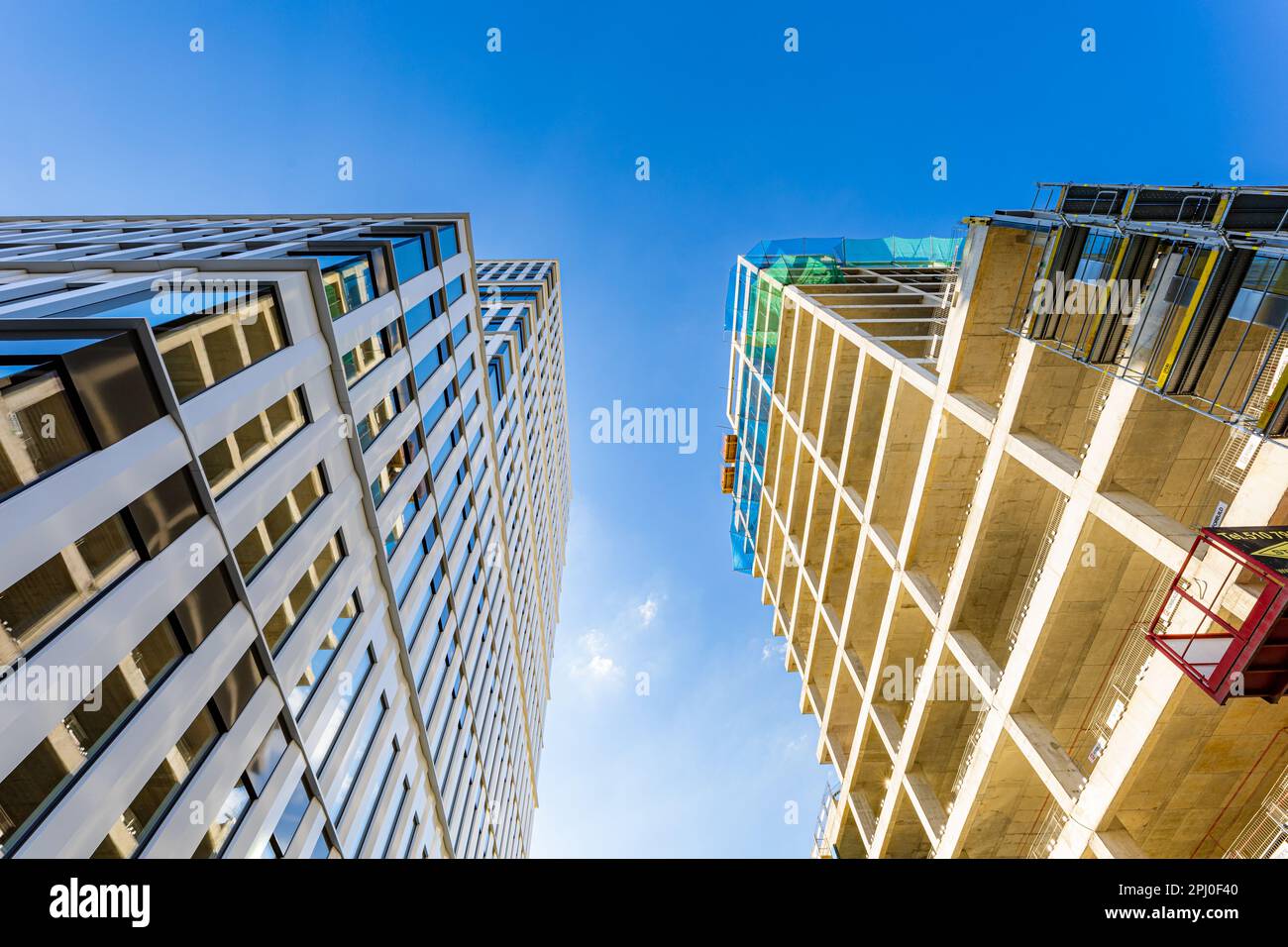 Wroclaw, Poland - June 2022: Facades of a new high-rise office ...