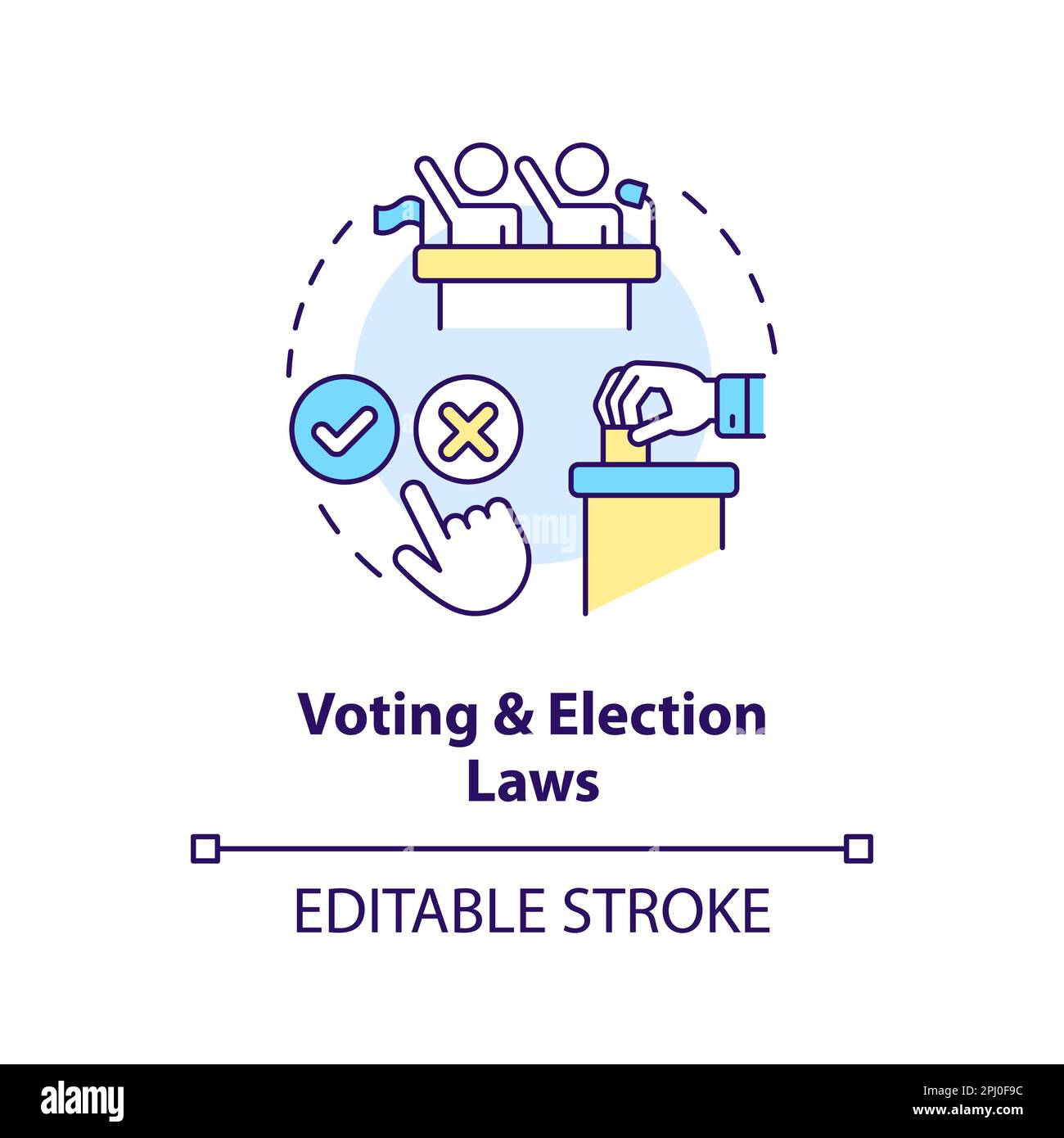 Election voting modern line Cut Out Stock Images Pictures Alamy