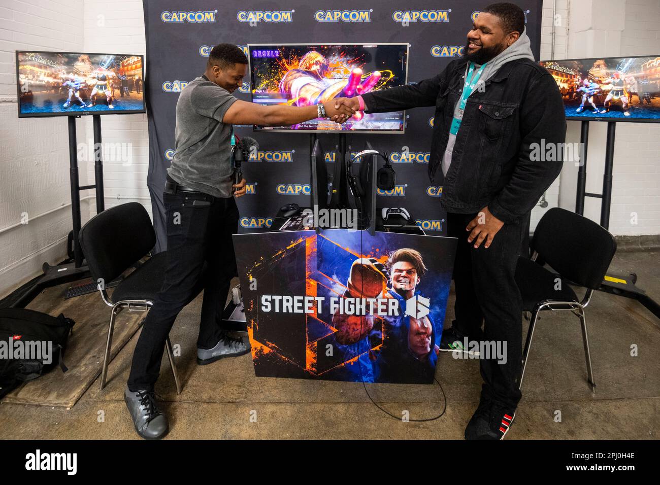 London, UK. 30 March 2023. Visitors prepare to play the upcoming ...
