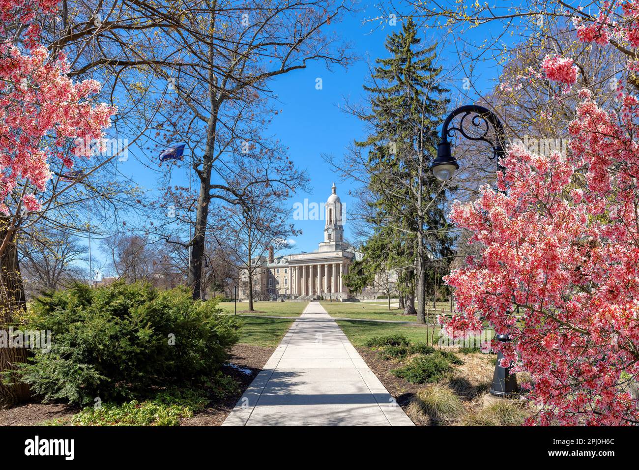 The campus of Penn State University in spring sunny day Stock Photo Alamy