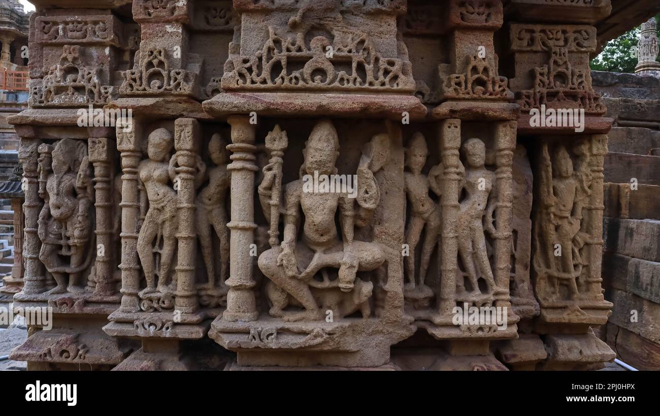 The Beautifully Carved Statues of Hindu God and Goddess on the Sun ...