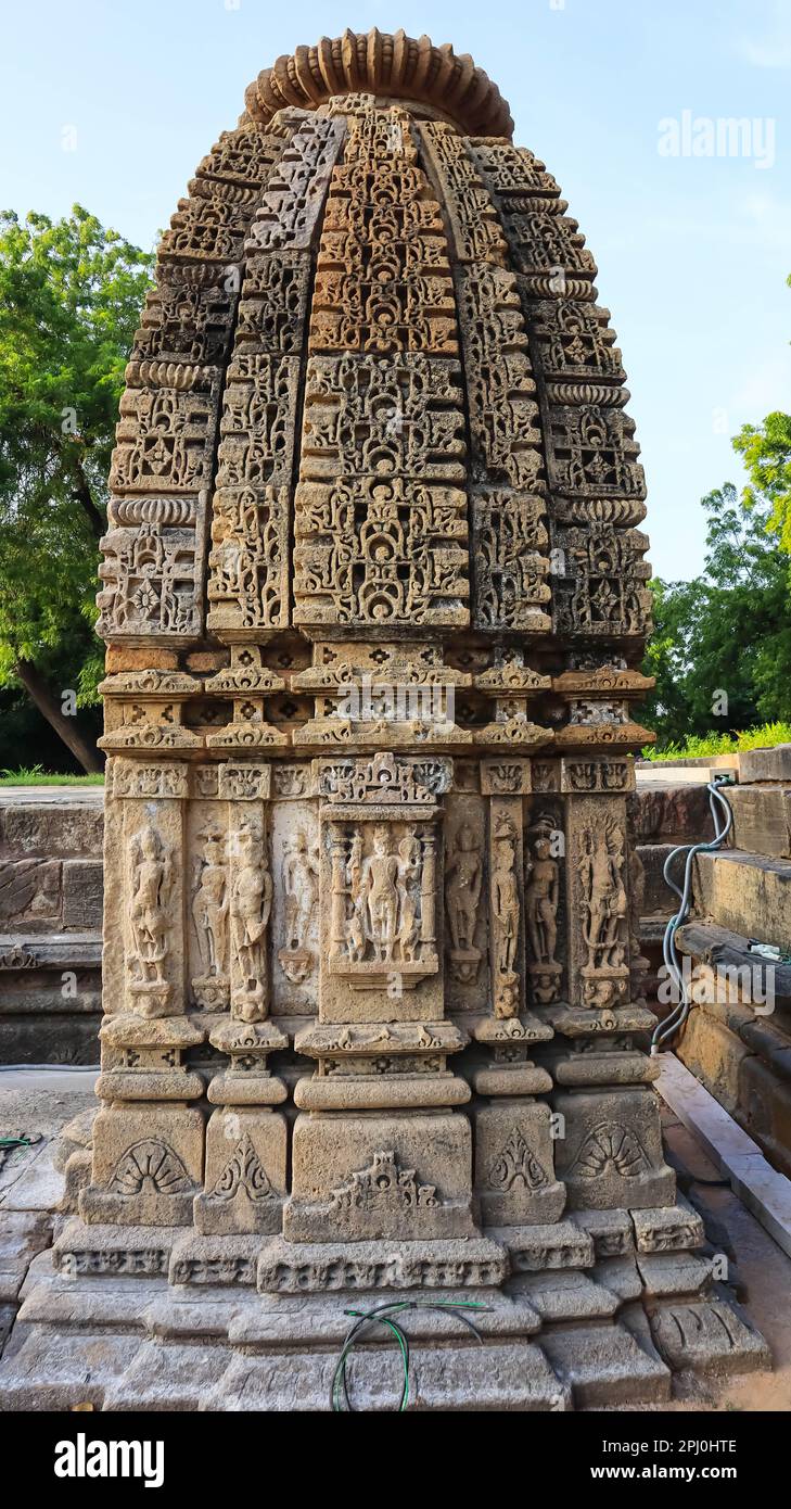 Beautifully Carved Temple on Stepwell near Modhera Sun Temple, Surya ...