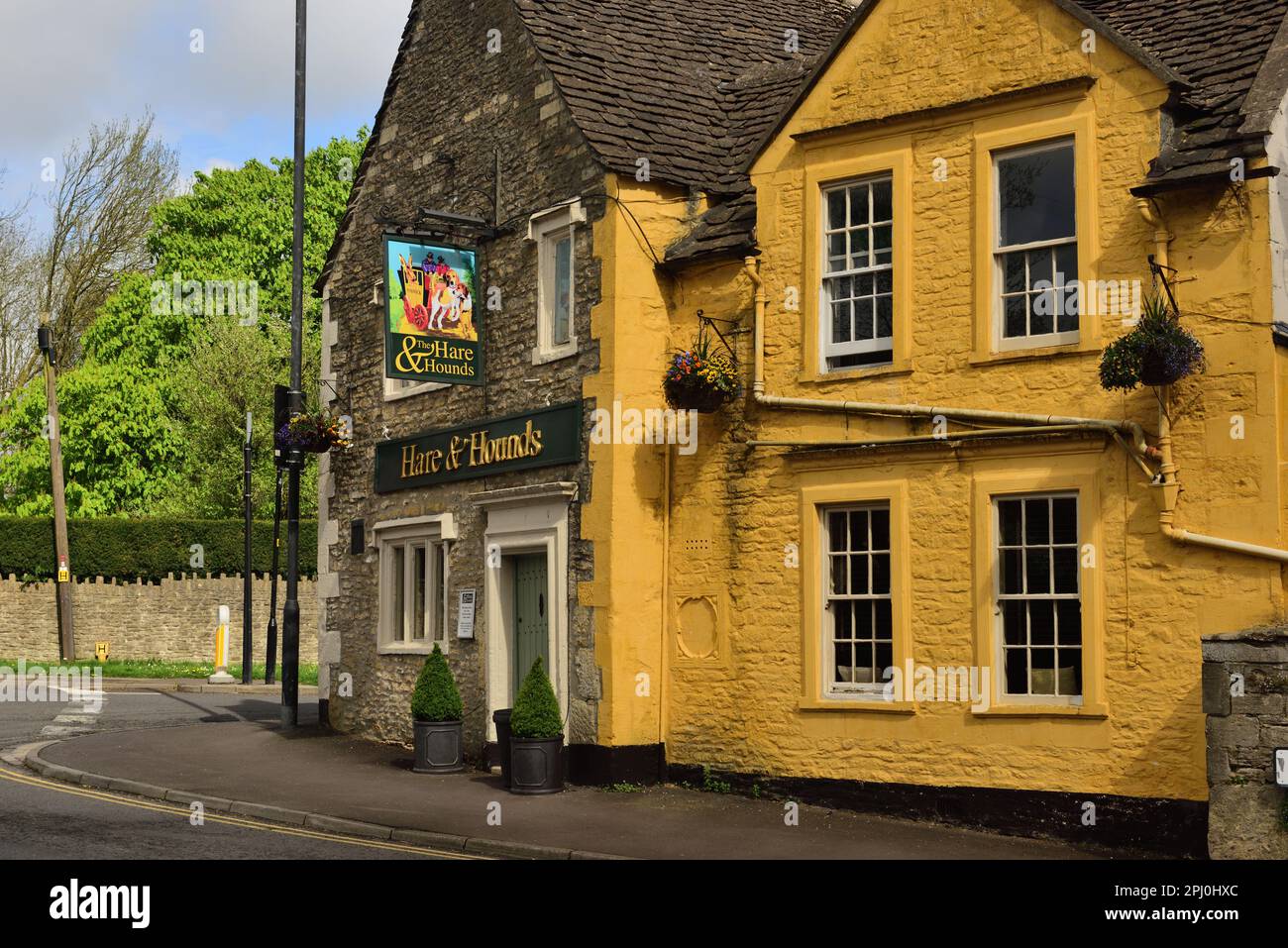 The Hare & Hounds pub at Pickwick, which has historical connections ...