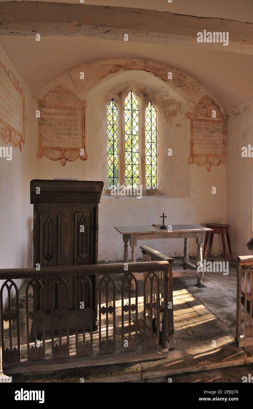 The interior of Waterhay Chancel, part of the original All Saints ...