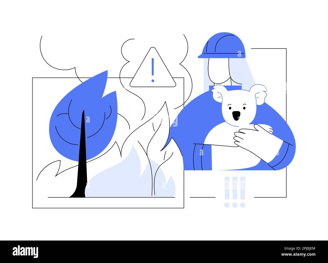 Destruction of animal habitat abstract concept vector illustration