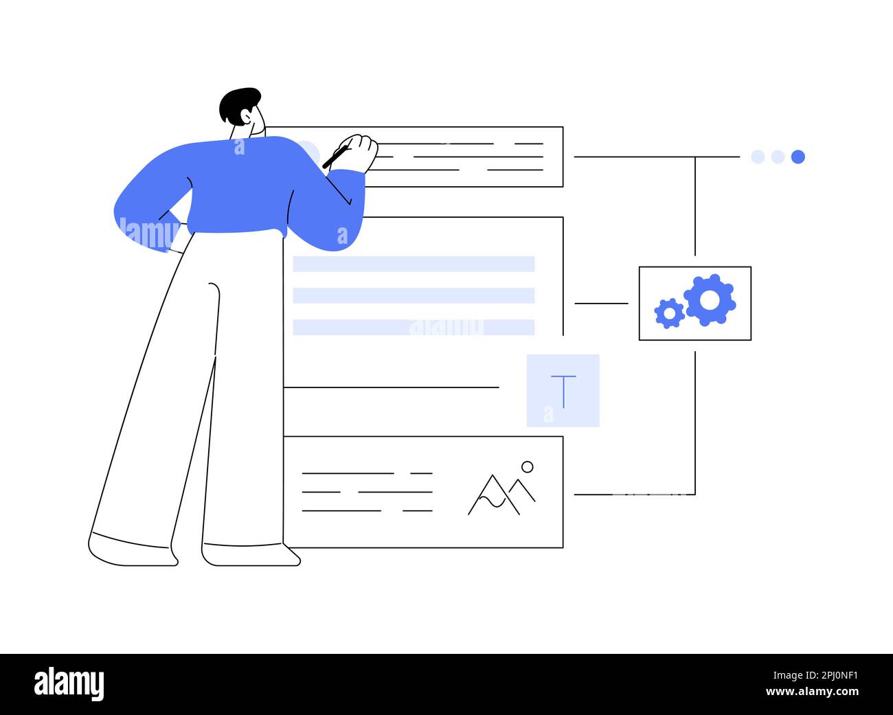 Content creation abstract concept vector illustration Stock Vector ...