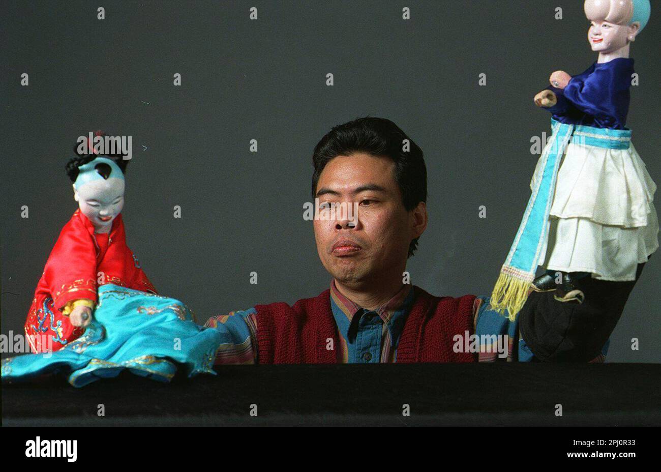 MASTER PUPPETEER YANG FENG WORKS WITH HIS PUPPETS FOR CHINESE NEW YEAR ...