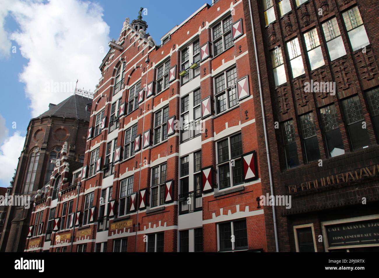 old brick buildings (factories ?) in amsterdam (the netherlands Stock