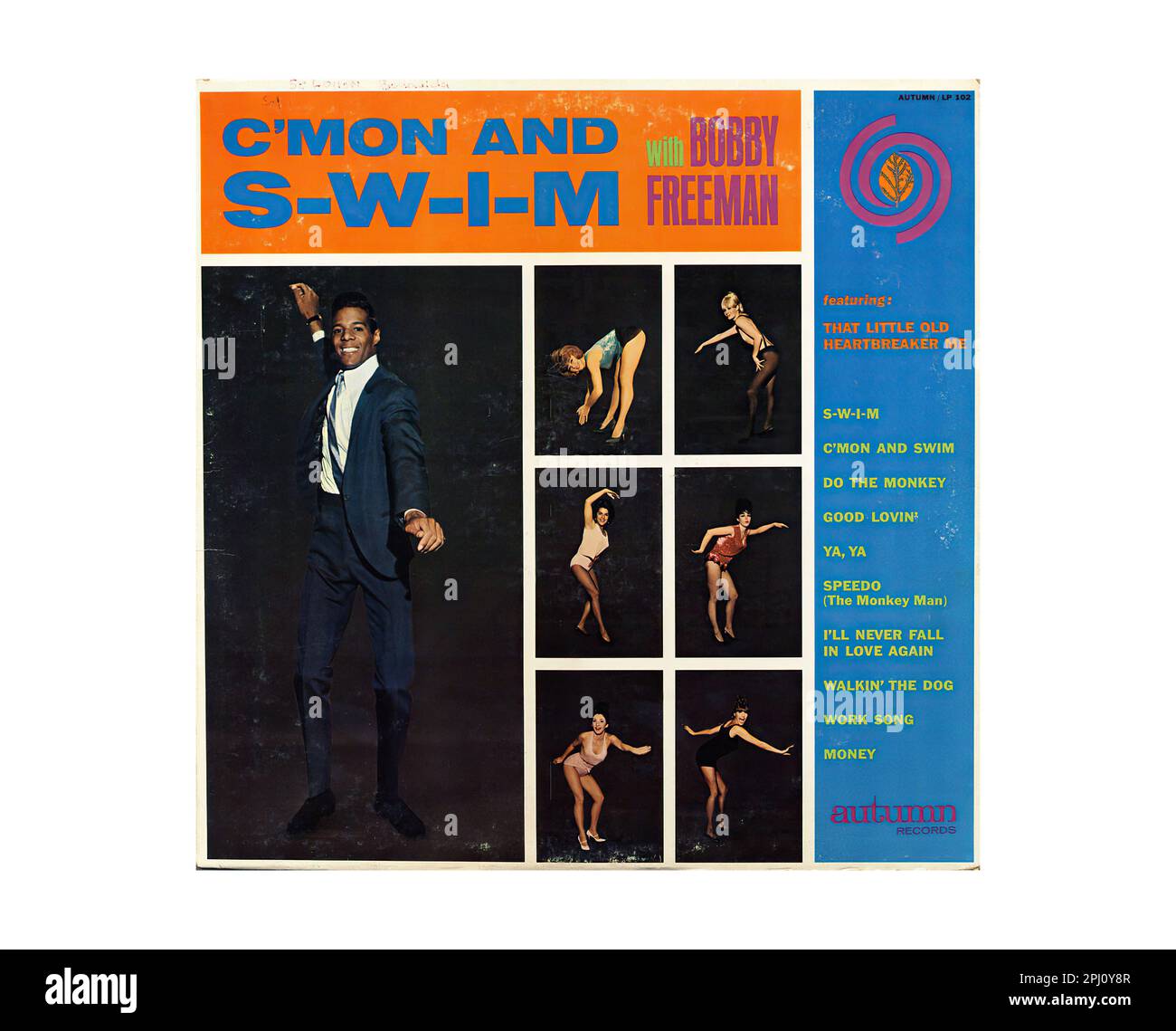 Bobby Freeman - C'mon And S-W-I-M - Vintage Twist and Dance Music Vinyl Record Stock Photo